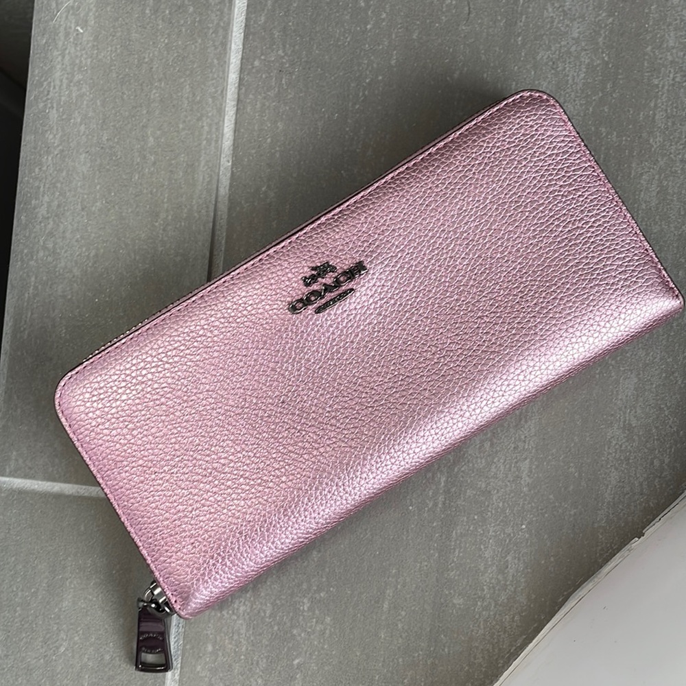 Coach Pink Metallic Wallet